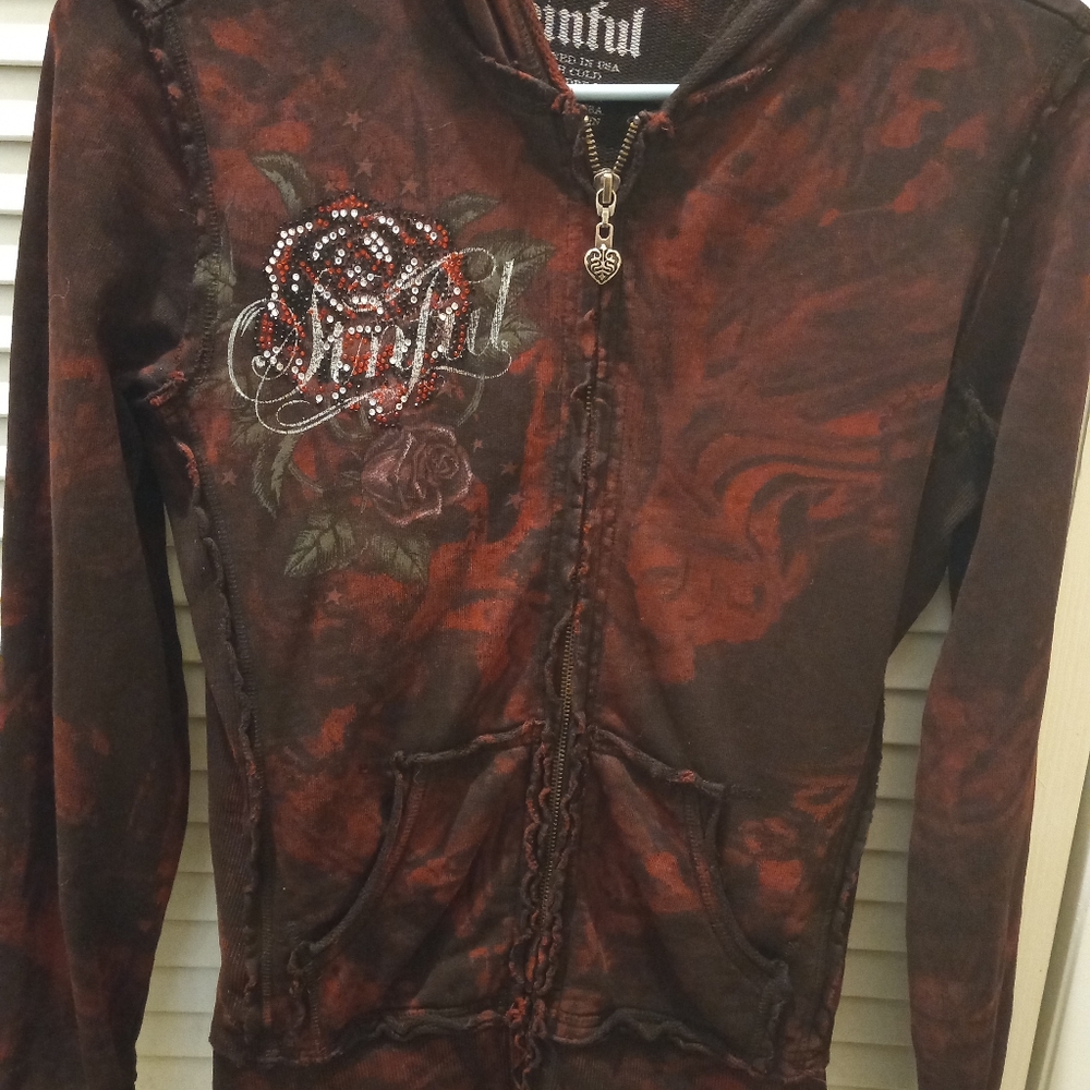 Sinful Rose and Pistol Hoodie